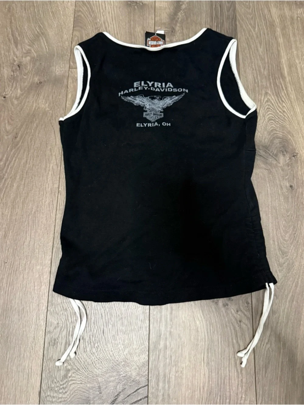 Harley-Davidson Black Tank with White Trim and Logo - Picture 5 of 6